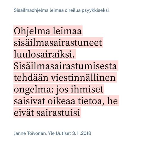 > Piti tulla #hoitosuositus. Tulikin #hoitamattomuussuositus. Miten tässä näin kävi? Taustalla on toiminnallisten häiriöiden mallin kannattajien markkinoima #huoliteoria: “Kansallinen sisäilmaohjelma