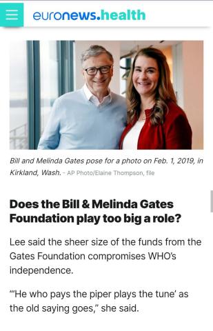 @STM_Uutiset Bill Gates on valinnut WHO:n pääjohtajan. Gates teki järjettömästi rahaa koronalla. Gates ja Fauci olivat koronatoimien takana. Gates on koulutukseltaan ei mikään: