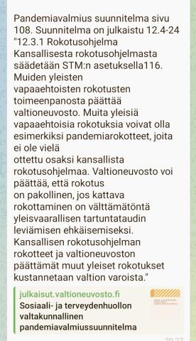 @STM_Uutiset Pyytäkääpä apuun @JaanaKavonius tai @Aki_Nummelin. Tämäkin on irti perustuslaistamme ja ihmisoikeussopimuksesta. Mitä te siellä juotte? Pfizerin sammakoita?