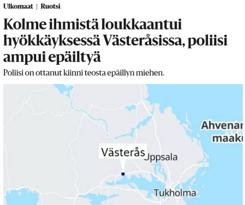 Ruotsin uutiset näyttävät jo ihan sotauutisilta.