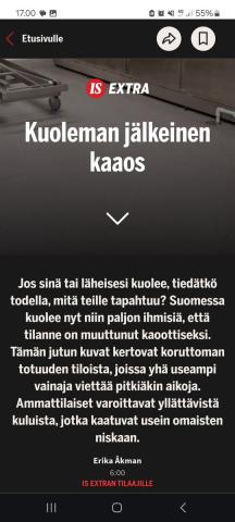 @MStromming @VeikkoHeikkine1 Tänkaltaiset uutiset on menneet sinulta ohi? Kaikki ruumishuoneet täynnä, porukkaa makaa lämpimässä lattioilla yms.