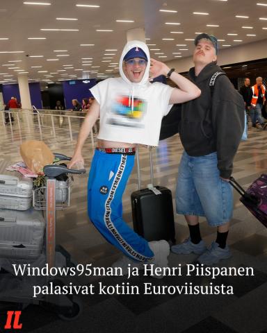 Euroviisuissa sijalle 19. sijoittunut Windows95man palasi tänään takaisin Suomeen yhdessä Henri Piispasen kanssa.⁠
⁠
Kak...