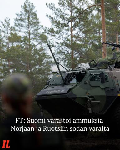 Suomi on alkanut varastoida ammuksia ja muita puolustustarvikkeita Norjaan sodan varalta, kertoo Puolustusvoimien sotata...
