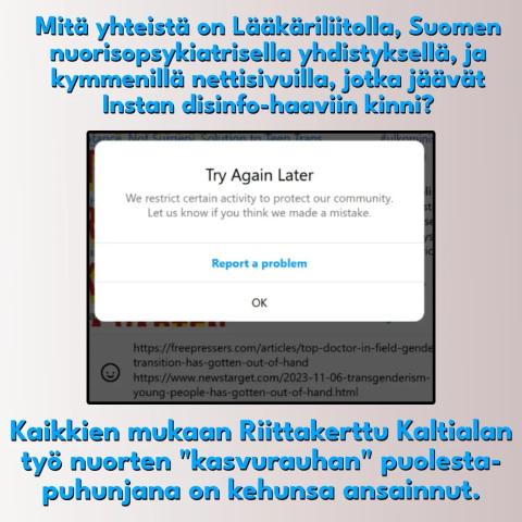 Näin se on. Suomessa on kaikki vaihtoehto-/luontais-/ homeopaattiset hoidot kriminalisoitu tai vähintäänkin leimattu naurettaviksi. Ei edes haluta että potilaat paranevat. Koska raha edellä ja lääkete