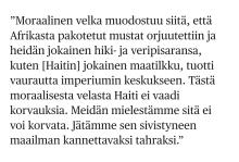 Haitin tilanne on kauhea, vaikkei meillä uutiset siitä juuri kerrokaan. Tämä pidempää historiaa…