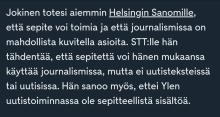 @samipkoivisto Moi! Minua kiinnostaisi ymmärtää missä Ylen journalistissa sisällöissä on ok olla…