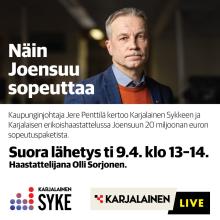 Joensuun kaupunki julkaisi äsken koko säästöpakettinsa, jossa on mukana liuta uusia säästökohteita. Kaupunginjohtaja Jer...