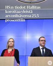 Hallitus on sopinut yleisen arvonlisäveron korottamisesta 25,5 prosenttiin, Helsingin Sanomien lähteet kertovat. Nykyisi...