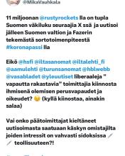 #russellbrand #CaseCovidPass #suomi #finland #toimittajat #uutiset #fazer #vapaus #perusoikeudet #ihmisoikeudet 
#pfizer...