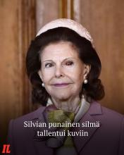 Kuningatar Silvia edusti tiistaina vaaleanpunaisessa mekossa, hiuskoristeessa ja keltaisessa kaulahuivissa. Silviasta ot...