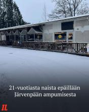 Poliisi epäilee 21-vuotiasta naista Järvenpään ampumisesta.⁠
⁠
Nainen epäillysti ampui kahta ihmistä Järvenpäässä sijait...
