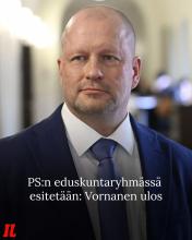 Perussuomalaisten eduskuntaryhmän työvaliokunta esittää edustaja Timo Vornasen erottamista eduskuntaryhmästä.⁠
⁠
Perussu...