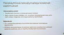 @TEM_uutiset EU:n tekoälyasetus ja tekoälyn kv-sääntely-aiheesta puhuva Huhtala kuvaa EU:n tekoälyn sääntelyä tuoteturvallisuussääntelyksi, jossa nostetaan tekoälyn turvallisuus ihmiselle keskiöön. ht