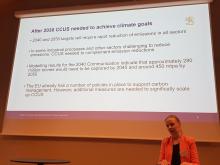 @EleonooraE from @TEM_uutiset describes the view of the Finnish government on CCUS.