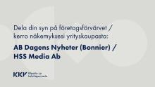 KKV ber parternas kunder, konkurrenter och varuleverantörer samt branschförbund och -organisationer att uttala sig om företagsförvärvets konkurrenseffekter. 🗓️Utlåtanden kan lämnas via e-post senaste