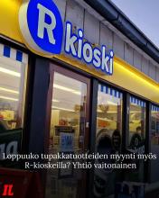 R-kioski ei ota kantaa siihen, loppuuko tupakkatuotteiden myynti kioskeilla jossakin vaiheessa.⁠
⁠
Ruotsissa suuret kios...