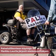 Uhka palveluliikenteen eli Palin lopettamisesta sai Markku Laurilan järjestämään mielenosoituksen keskiviikkona. 🚍️⁠
⁠
...