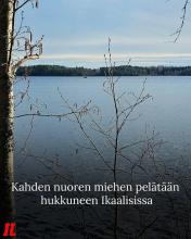 Poliisi uskoo, että kaksi nuorta miestä hukkui veneen kaaduttua varhain sunnuntaiaamuna. 

Kolme nuorukaista lähti venei...